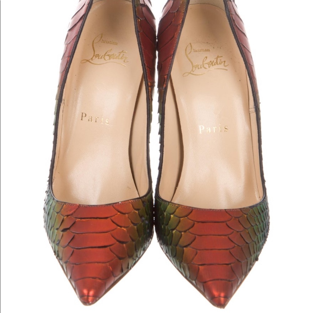 CHRISTIAN LOUBOUTIN SNAKESKIN HEELS - Picture 5 of 7